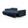 Fun Möbel Ecksofa Sofa mit Schlaffunktion CHAIRA Stoff Curio Dunkelblau Ottomane Links - Blau