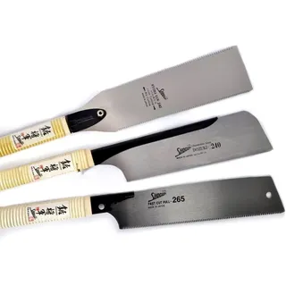 SET MIT 3 JAPANISCHEN 250MM SHOGUN SÄGEN Kataba Dozuki Ryoba Fuchsschwanz Rückensäge Zweiseitensäge