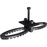 HSI Terra Deckclip mit Klemmplatte für Terrassendielen 2-12 mm inkl. Schrauben Polypropylen schwarz - Schwarz