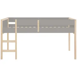 OTTO home Hochbett Janne 90 x 200 cm Kiefer grau