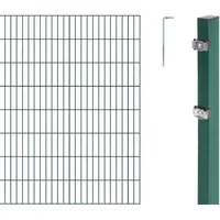 GAH Alberts Alberts Doppelstabmattenzaun als 30 tlg. Zaun-Komplettset | verschiedene Längen und Höhen | Höhe 180 cm Länge 28 m