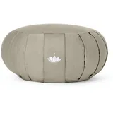 Lotuscrafts Zafu Meditationskissen Yogakissen Zen - Sitzhöhe 15cm - Yoga Zafukissen mit Dinkelfüllung - Waschbarer Bezug aus Bio-Baumwolle - GOTS Zertifiziert - Mit Bestickung