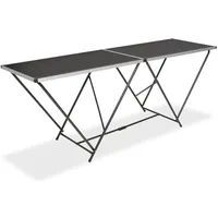 vidaXL Klapptisch MDF/Aluminium 200×60×78 cm schwarz