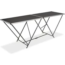 vidaXL Klapptisch MDF/Aluminium 200×60×78 cm schwarz