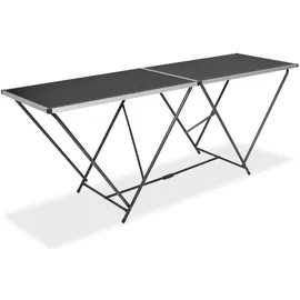 vidaXL Klapptisch MDF/Aluminium 200×60×78 cm schwarz