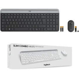 Logitech MK470 Slim Wireless Combo DE Set grafit