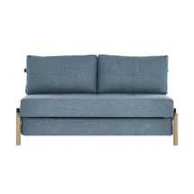 Sofa.de Klappsofa mit Schlaffunktion Webstoff 2-Sitzer Blau