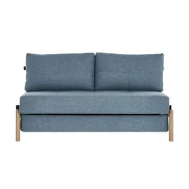 Sofa.de Klappsofa mit Schlaffunktion Webstoff 2-Sitzer Blau