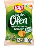 Lay's aus dem Ofen mediterrane Kräuter – Knusprig gewürzte Kartoffelchips aus dem Ofen für eine gelungene Party mit Nutri-Score [B]-(12 x 100g)