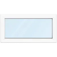 Fenster 100x50 cm, Kunststoff Profil aluplast IDEAL® 4000, Weiß, 1000x500 mm, einteilig festverglast, 2-fach Verglasung, individuell konfigurieren