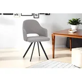 Sam Esszimmer Armlehnstuhl Stoffbezug hellgrau JESSI