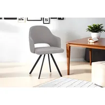 Sam Esszimmer Armlehnstuhl Stoffbezug hellgrau JESSI