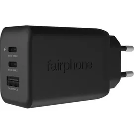 Fairphone Dual USB-C + USB Schnellladegerät 65W Schwarz