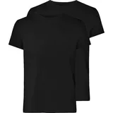 Resteröds, Herren, Shirt, 2er Pack Bamboo Unterhemd / Shirt kurzarm, Schwarz, (M)