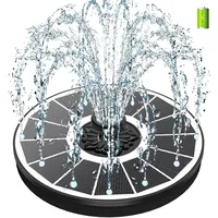 SZMP Solar Springbrunnen mit 3.5 Watt, 2000mAh Akku - Arbeiten an Trüben Tagen - 2025 Upgrade Glas Solar Teichpumpe Wasserpumpe Solar Schwimmender Fontäne Pumpe mit 8 Effekte für Garten, Vogel-Bad