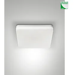 Fabas Luce LED Außenleuchte FOLK, eckig, IP65, 27W 3000K 2150lm, Polycarbonat, weiß, mit Bewegungsmelder FAB-3526-63-102
