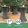 Beautissu Stehtischhusse Stella Anthrazit Ø 60-65 cm 2er Set