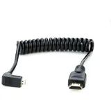 ATOMOS Right-Angle Micro HDMI auf HDMI Spiralkabel 30cm