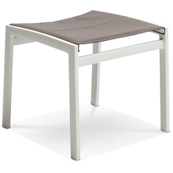 Hocker Verona, Alu/Textilene Textilene Weiß