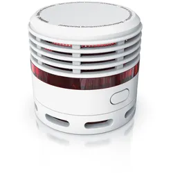 Brandson Rauchmelder Mini - 10 Jahre Batterie - Lithium Ionen Batterie 1500 mAh - Lautstärke 85 db - LED Indikator - Prüftaste