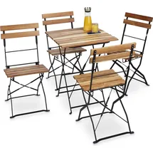 Relaxdays Gartenstuhl 84 x 42 x 44 cm naturfarben 4 St.