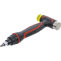 BGS Diy 20800 Wechselkopf-Hammer mit Ratschen-Drehgriff für Bits, umschaltbar