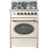 Gurari GCH G 614 CR Gas Standherd 60 cm Gas Kochfeld Gasgriil,Drehspieß Creme