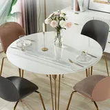 Geovne Rund Tischdecke Tischfolie,wasserdichte PVC-Transparente Tischdecke,Tabelle Beschützer Auf Dem Essbereich, Anti-Hot-Tischwäsche,Glasklar Folie,Dicke 1 mm (Rund 120cm/47in)