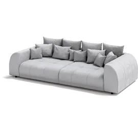 s-style möbel BIGSOFA Levana 5 Sitzer Hellgrau Cord-Stoff