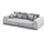 s-style möbel BIGSOFA Levana 5 Sitzer Hellgrau Cord-Stoff