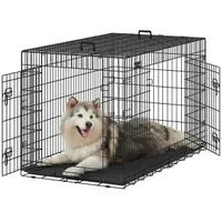 Songmics Hundekäfig XXXL 136 x 79 x 87 cm Schwarz