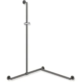 Hewi System 900 Duschhandlauf 900.35.33760DD 1250 x 765 x 965 mm, pulverbeschichtet dunkelgrau perlglimmer tiefmatt