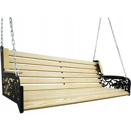 QLS Hollywoodschaukel 150 cm mit Holzleisten bis 300 kg Belastbar