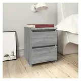 vidaXL Nachtschrank 2 Stk. 30 x 30 x 40 cm Grau Sonoma