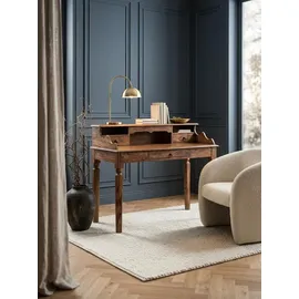 KADIMA DESIGN Schreibtisch Massivholz 115x100x60 cm 3 Schubladen, Sekretär im Landhausstil