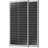 200W Bifacial Solarpanel 18V, Monokristallin Solarmodul 2X100W für 12V Batterien, Photovoltaik, Solarpanel 12V Ideal für Wohnmobil, Balkonanlage, Gartenhäuse, Boot (200W Bifazial Solarpanel)