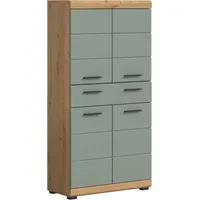 WELLTIME SIENA Midischrank 74 x 141 x 31 cm Grün MDF