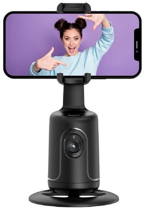 cofi1453 Selfiegerät mit Gesichtserkennung und automatischem Tracking Smartphone-Halterung schwarz