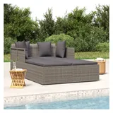 vidaXL Sonnenliege 182 x 118 x 63 cm Grau