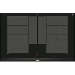 Siemens EX875LYC1E, iQ700, Induktionskochfeld, 80 cm, Schwarz, Mit Rahmen aufliegend