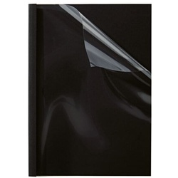 OTTO Office Thermobindemappen bis 15 Blatt Leinenstruktur schwarz, 21.15x29.7 cm
