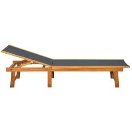 vidaXL Sonnenliege 200 x 66 x 34 cm schwarz