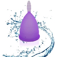 Menstruationstasse,Kostenlose Faltbar Tragbare Reinigungsbecher aus medizinischem Silikon BPA frei Nachhaltige Monatshygiene Alternative zu Tampons für Starke und schwache Blutung