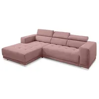 SOMETA Ecksofa Cocoon Cord Rosa