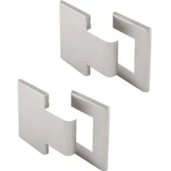 Abdeckkappe für 90 Grad Scharnier Glas-Glas Abdeckung, Alu Edelstahl satiniert