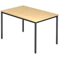 Bümö Besprechungstisch, Ahorn, Schwarz, Nachbildung,Ahorn, 120x72x80 cm, FSC Mix,