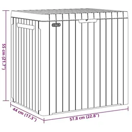 KETER Garten Aufbewahrungsbox City 113 L 5360 x 890 cm Grau