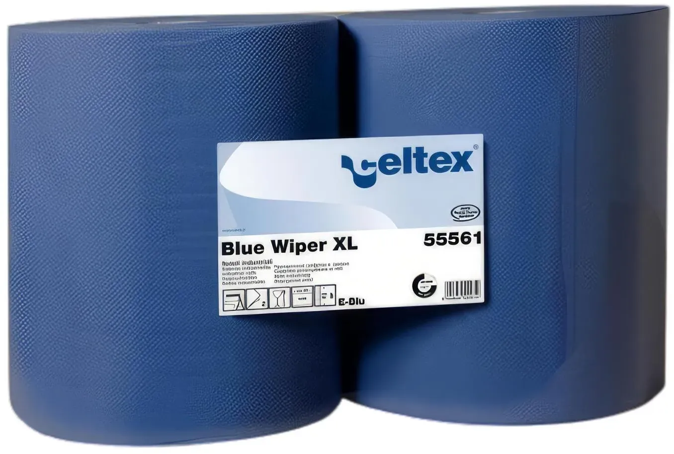 Putzpapier 2-lagig 36 x 36 cm blau , 2 Rollen je 1000 Blatt