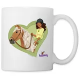 Spreadshirt Tasse Schleich Horse Club Sarah & Myster Tasse, Keramik weiß