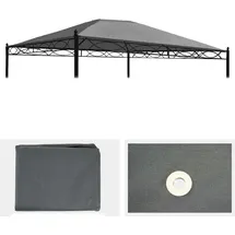 Mendler Ersatzbezug für Dach Pergola Pavillon Cadiz 4 x 3 m Grau